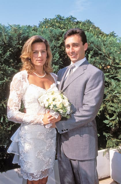 La princesa Estefanía y Daniel Ducruet el día de su boda, el 1 de julio de 1995.