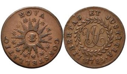 Moneda Nova Constellatio de 1785 de Rayos puntiagudos