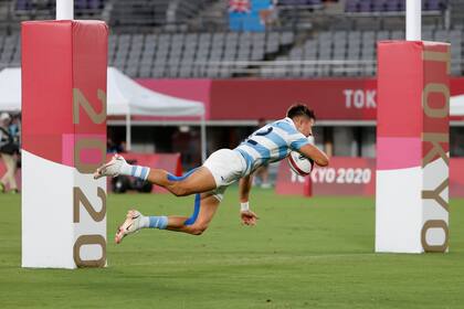 Moneta marca el try ante Sudafrica 