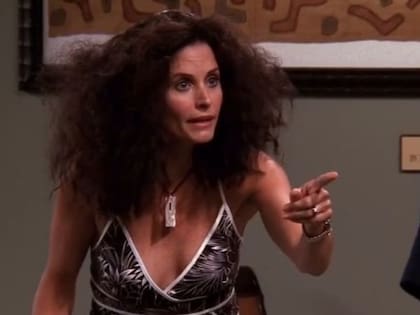 Mónica Geller (Courtney Cox) en el episodio en el que viajan a Barbados.