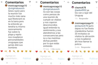 Mónica Gonzaga le contestó a los usuarios que le hicieron llegar sus críticas por lo sucedido con su hijo en Uruguay