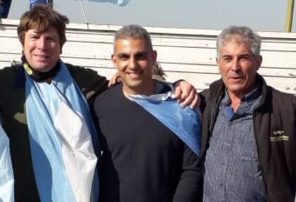 Monin, Castellaro y Malfatto, integrantes del grupo de gestores del tractorazo que se hizo en 2022