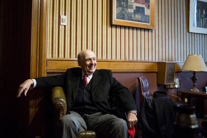 Julio María Sanguinetti, en su oficina de Montevideo, en octubre del año pasado.