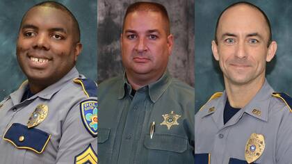 Montrell Jackson, de 32 años, Matthew Gerald, de 41, y Brad Garafola, de 45