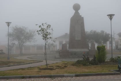 Monumento no tan concurrido en Calcalí, a las afueras de Quito