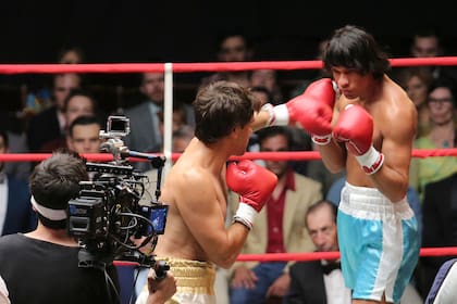 Dos jornadas de grabación llevó representar la pelea entre Monzón y Nino Benvenuti