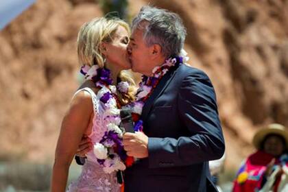 Morales, en su casamiento con Tulia Snopek