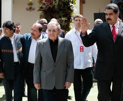 Morales, Ortega, Castro y Maduro, ayer, en la cumbre del ALBA