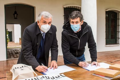 Morales y Posse, el martes, en el Museo Pueyrredón, de San Isidro