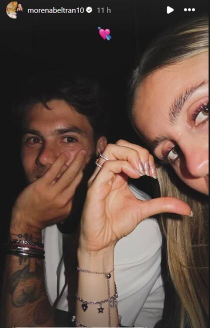 Morena Beltrán y Lucas Blondel, su pareja