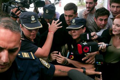 Morena Rial llega a la fiscalía de Martínez