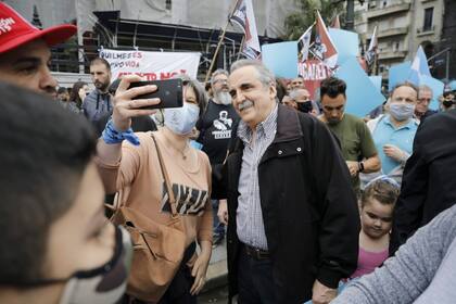 El exsecretario de Comercio Guillermo Moreno participó de la marcha provida