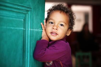 Moreno, un pequeño de un año y siete meses, en su casa de San Isidro