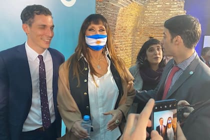 Moria Casán en la jura de Sergio Massa como ministro de Economía
