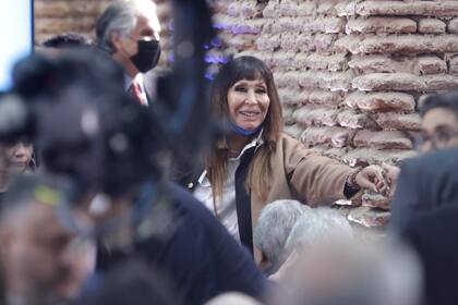 Moria Casán presente en el acto de asunción de Sergio Massa