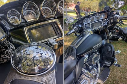 Morocha en el campo: el tablero labrado de la Harley Davidson Ultra Limited