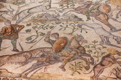 Mosaico de Aquiles, Villa de la Olmeda.
