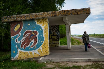 Mosaico en una parada de autobús, región de Yoshkar Ola, Rusia (foto de Daniela Kisinovsky)