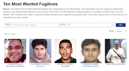Mosquera Serrano es el fugitivo 536 en formar parte de la lista