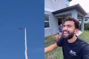 Garbó el lanzamiento del Artemis II desde el patio de su casa y captó un momento épico