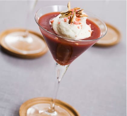 Mousse de ciruelas al Oporto