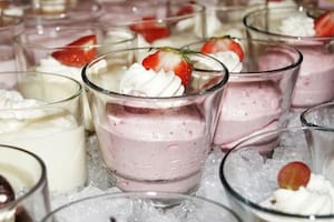 Mousse de frutillas frescas