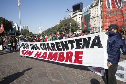 Una protesta en reclamo de alimentos