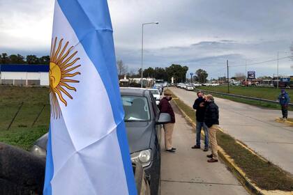 Movilización en Azul, provincia de Buenos Aires