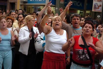 Movilización en Río Cuarto, para pedir por la liberación de Gastón Zárate, el pintor acusado por el crimen de Nora Dalmasso