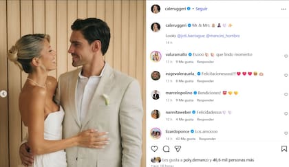 "Mr & Mrs", el título del posteo para presentar a los novios