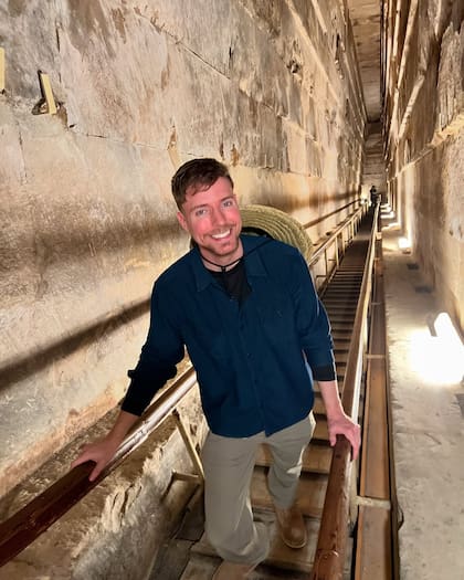 MrBeast obtuvo más de 70 millones de visualizaciones por sus videos en las pirámides de Egipto