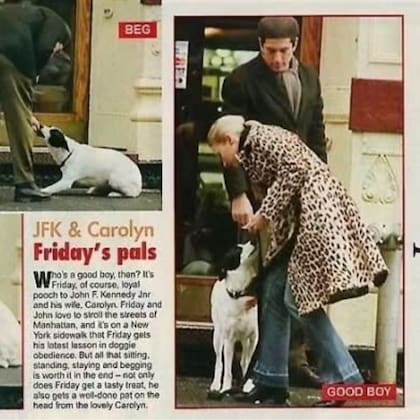 Muchas de las fotos de la pareja en la prensa incluían a su amigo fiel