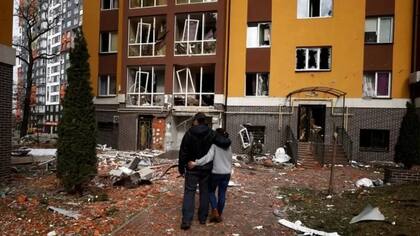 Muchas residencias en Irpín han quedado dañadas o destruidas