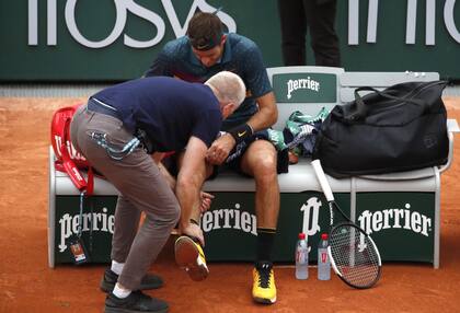 Muchas veces Juan Martín del Potro debió sobreponerse a adversidades y lesiones, pero el tiempo pasa y las energías ya no son las mismas que antes