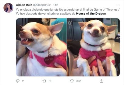 Muchos usuarios remarcaron el contraste entre la desilusión del último capítulo de GoT y la felicidad por el primer episodio de su precuela, House of the Dragon