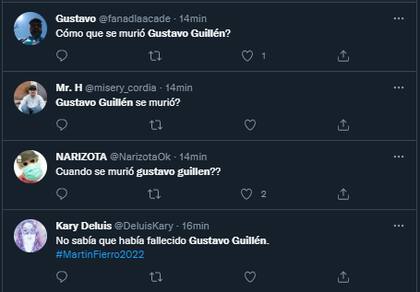 Muchos usuarios se sorprendieron al enterarse que Gustavo Guillén murió en 2020