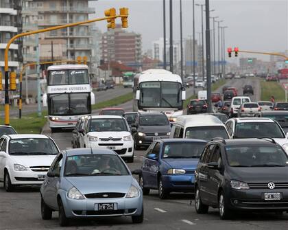 Muchos vehículos arribaron ayer a Mar del Plata