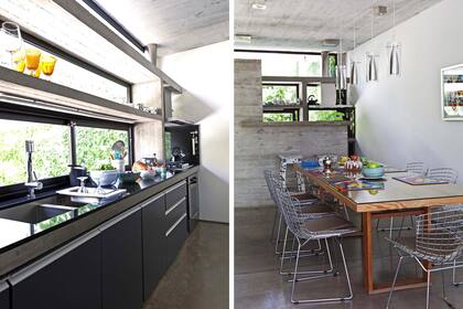 Muebles de cocina hechos a medida, grifería FV, bacha Franke y campana TST.
