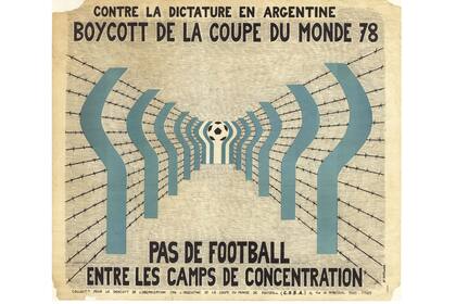 Un afiche de la poca, en contra de la dictadura argentina