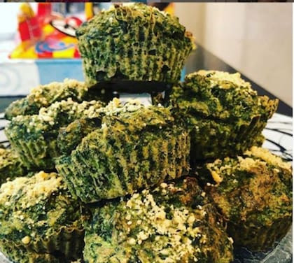 Muffins de espinaca