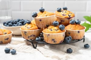 Muffins de banana y arándanos sin azúcar