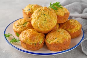 Muffins de zucchini y pollo