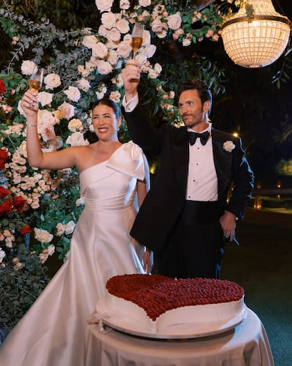 Muguruza y Borges alzan sus copas para celebrar su matrimonio