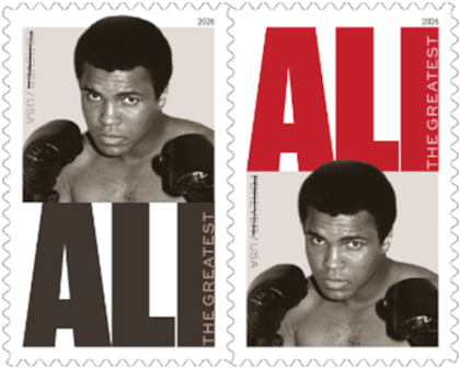 Muhammad Ali en un nuevo sello postal del Servicio Postal de EE.UU. (usps.com)