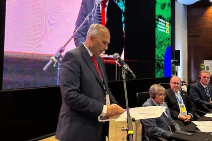 Muhammad Ibrahim durante el discurso tras ganar la elección