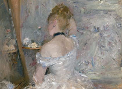 "Mujer en su toilette", Berthe Morisot, 1875/80