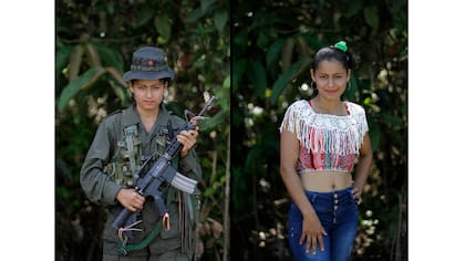 Las dos facetas de Mayeli, notable transformación, con el fúsil en mano, cuenta que hace 4 años está en las fuerzas, que tiene 18 años y quiere ser enfermera