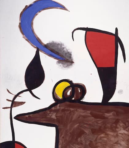 Mujeres pájaro en la noche, de Joan Miró, que murió un día como este de 1983