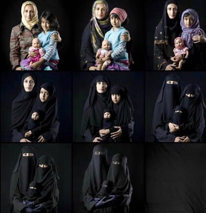 Mujeres y niñas afganas.