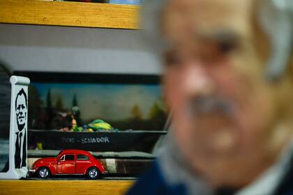 Mujica en su chacra en las afueras de Montevideo.